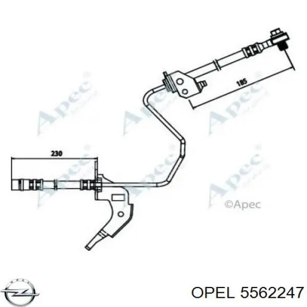Шланг тормозной задний, левый Opel 5562247 цена, от 24.49 USD
