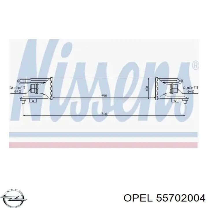 Купить 55702004 Opel Интеркулер
