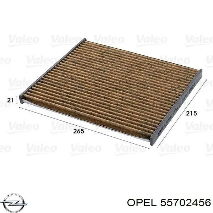 55702456 Opel Внутрисалонный фильтр