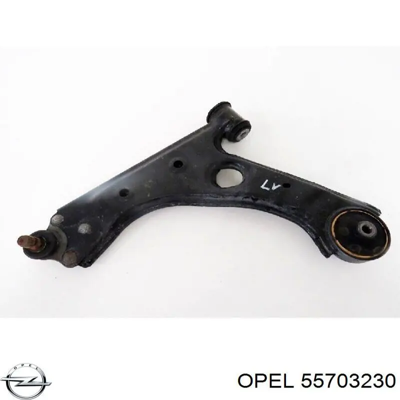 55703230 Opel braço oscilante inferior esquerdo de suspensão dianteira