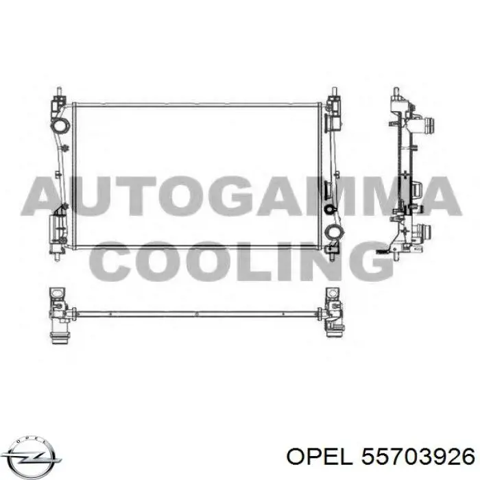 Радиатор 55703926 Opel