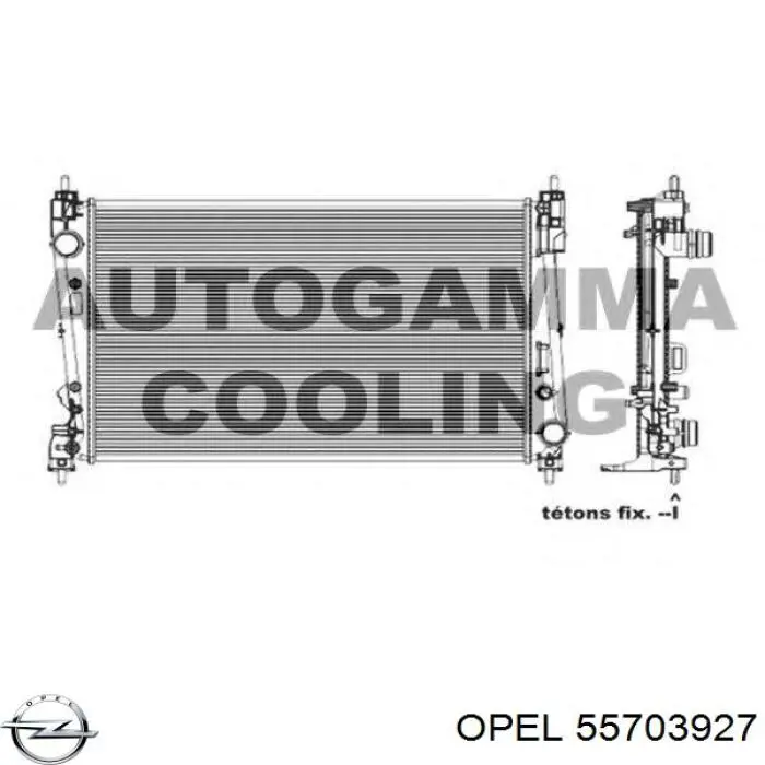 Радиатор охлаждения двигателя Opel 55703927 цена, от 57.79 USD