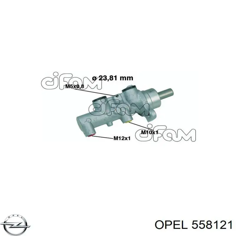 Купить 558121 Opel Главный тормозной цилиндр