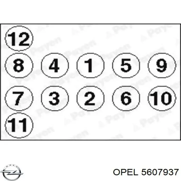 Болт головки блока цилиндров (ГБЦ) Opel 5607937
