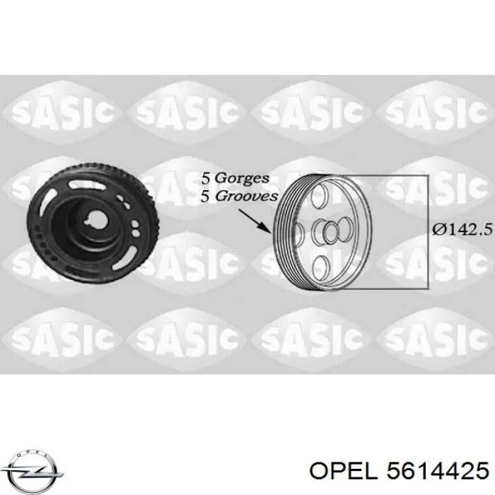 Шкив коленвала (демпфер) Opel 5614425 цена, от 61.67 USD