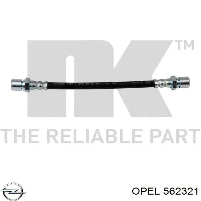 562321 Opel шланг тормозной задний