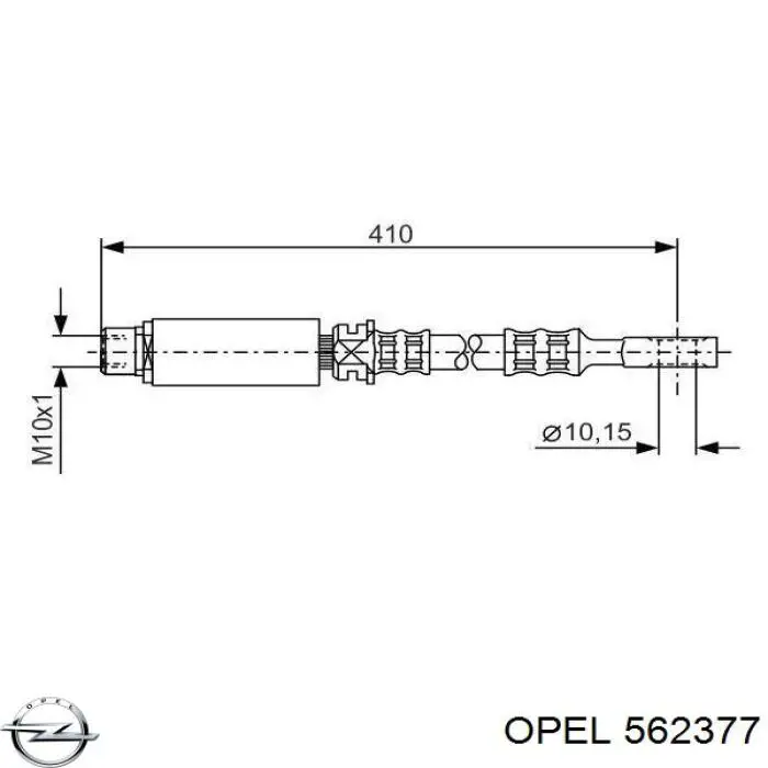 Шланг тормозной передний Opel 562377 цена, от 8.66 USD