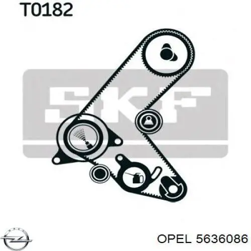 Зубчатый ремень Opel 5636086 цена, от 27.79 USD