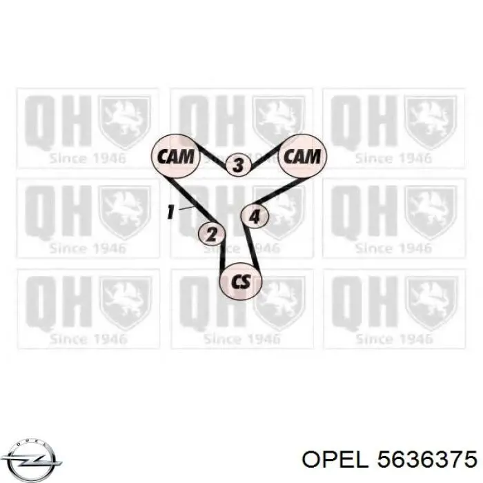 Купить 5636375 Opel Ремень газораспределительного механизма