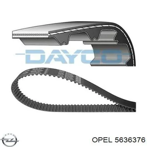 Зубчатый ремень Opel 5636376 цена, от 19.36 USD