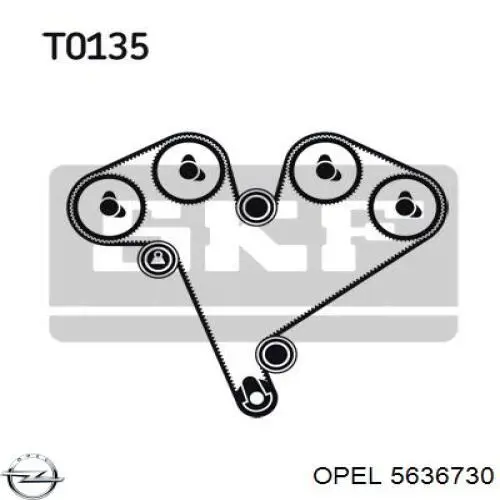 Натяжитель ремня ГРМ 5636730 Opel
