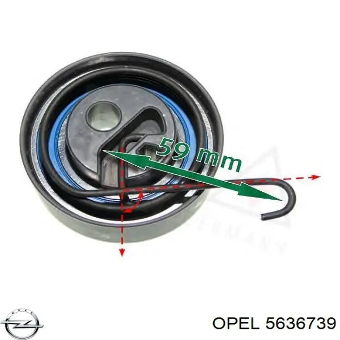 5636739 Opel ролик грм