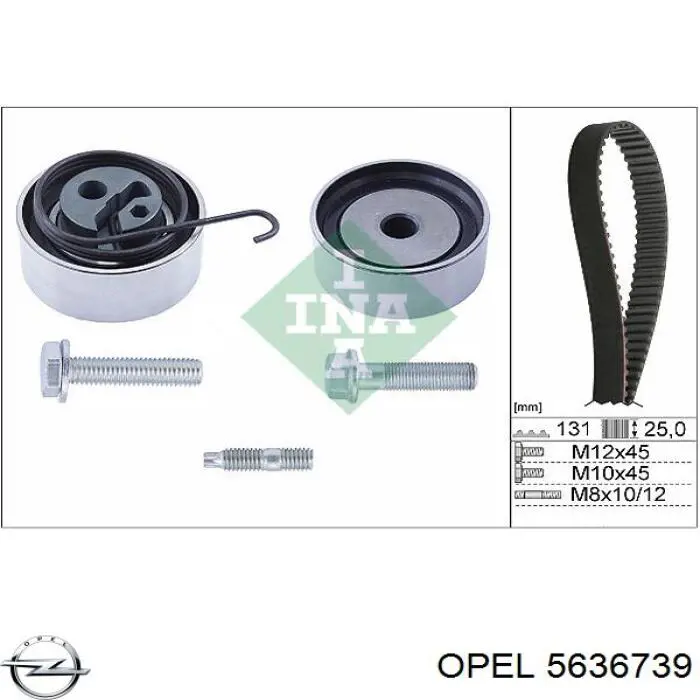 Ролик натяжителя ремня газораспределения Opel 5636739 цена, от 24.19 USD