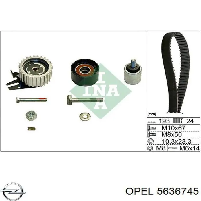 Ролик натяжителя ремня газораспределения Opel 5636745 цена, от 32.31 USD