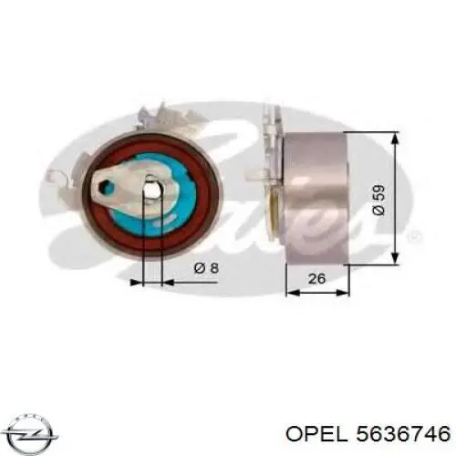 5636746 Opel ролик грм