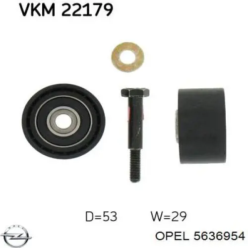 Купить 5636954 Opel Ведуший ролик ГРМ