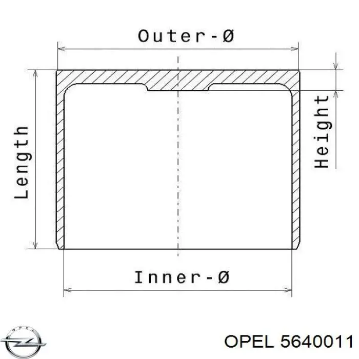 5640011 Opel гидрокомпенсатор (гидротолкатель, толкатель клапанов)