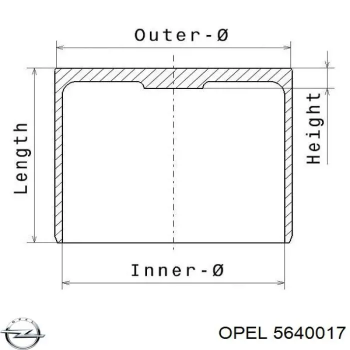 5640017 Opel гидрокомпенсатор (гидротолкатель, толкатель клапанов)