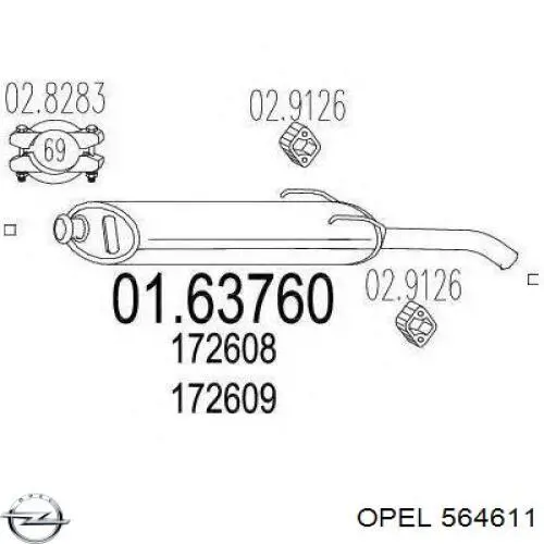 Клапаны управления тормозами прицепа Opel 564611 цена, от 2.81 USD