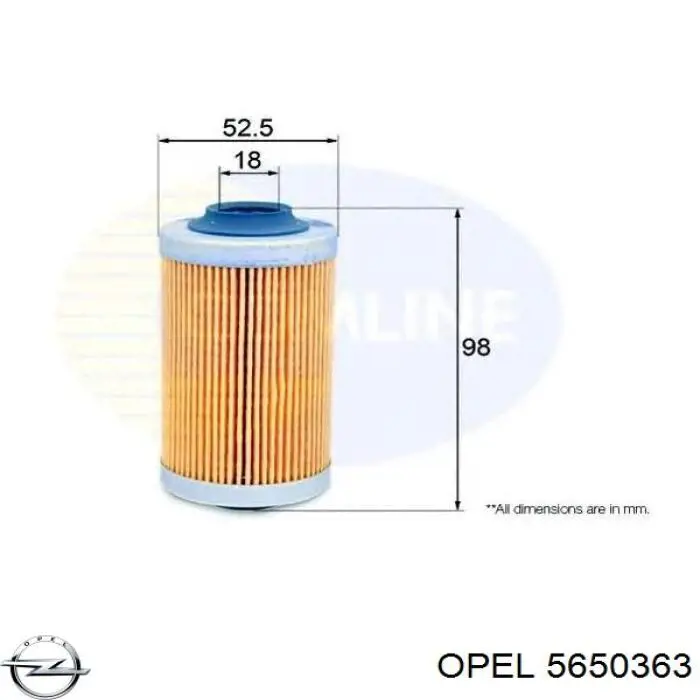 Масляный фильтр 5650363 Opel