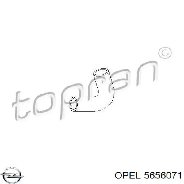 5656071 Opel патрубок вентиляции картерных газов