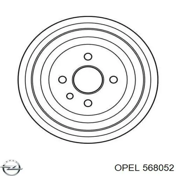 Тормозной барабан 568052 Opel