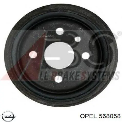 568058 Opel барабан тормозной задний