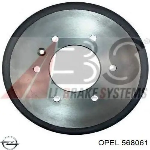 Тормозной барабан 568061 Opel