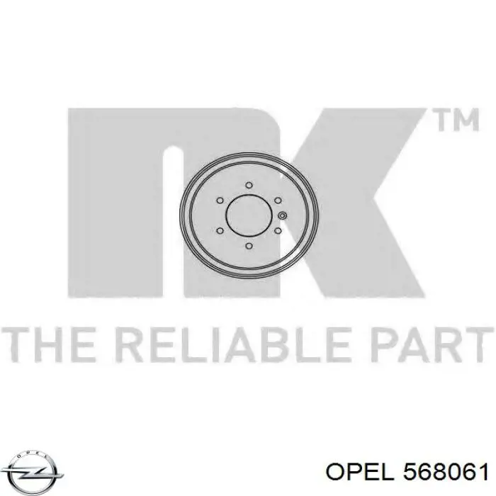 Купить 568061 Opel Тормозной барабан