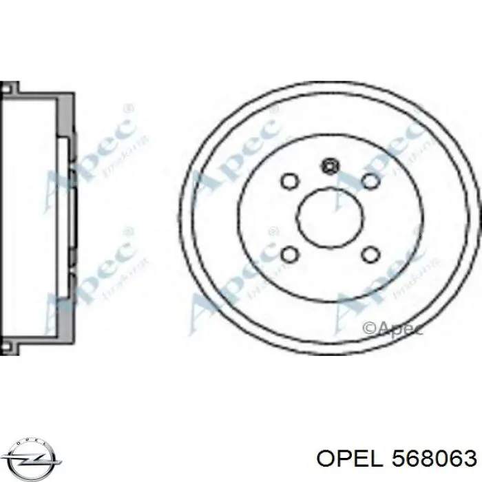 Купить 568063 Opel Тормозной барабан