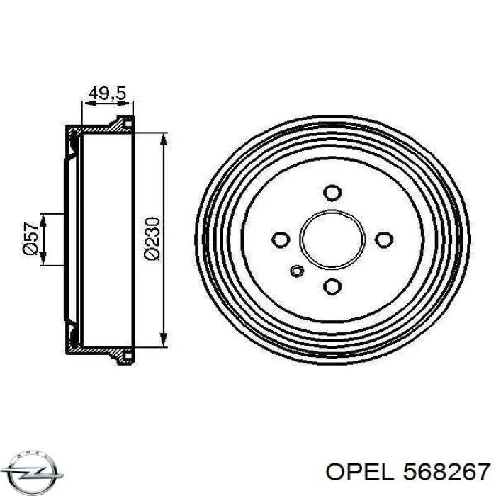 Купить 568267 Opel Тормозной барабан