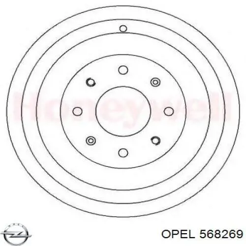 Барабан тормозной задний Opel 568269 цена, от 34.19 USD