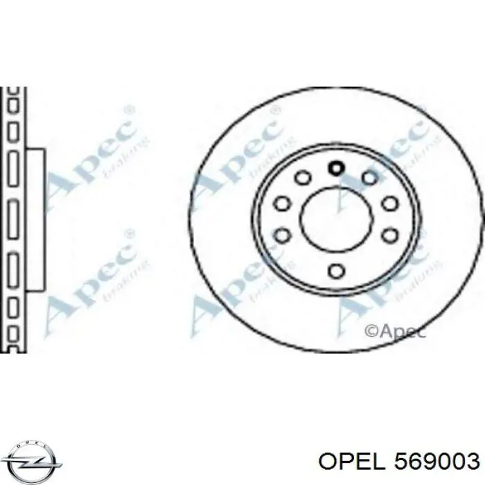 Купить 569003 Opel Ротор тормозной