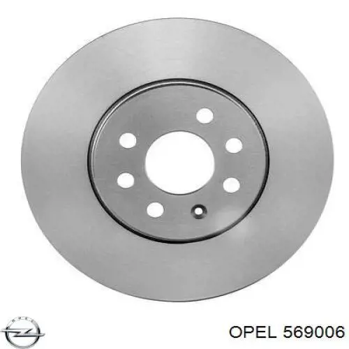 Передний тормозной диск Opel 569006