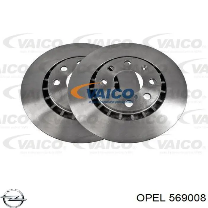 Передние тормозные диски 569008 Opel