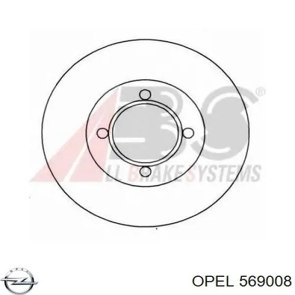 Тормоз дисковый передний Opel 569008 цена, от 25.50 USD