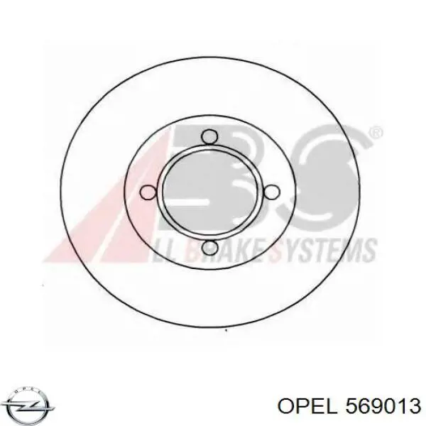 569013 Opel диск тормозной передний