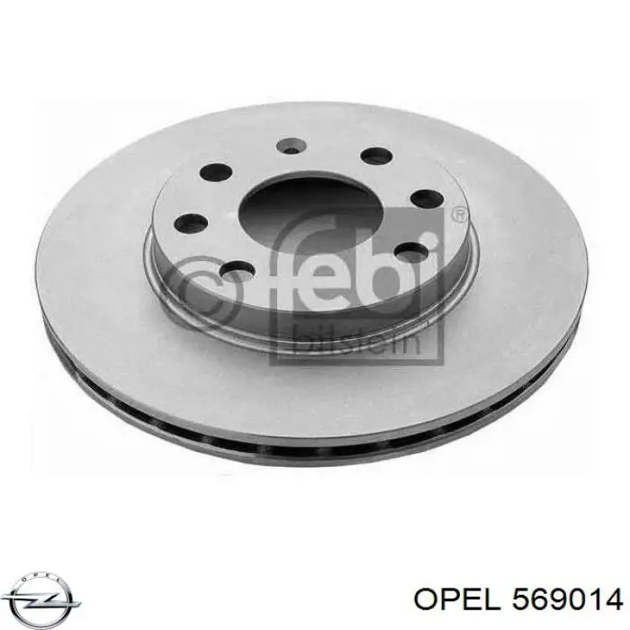 569014 Opel диск тормозной передний