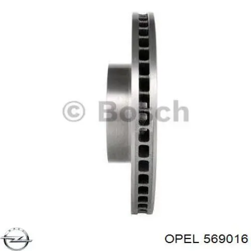 Передние тормозные диски 569016 Opel