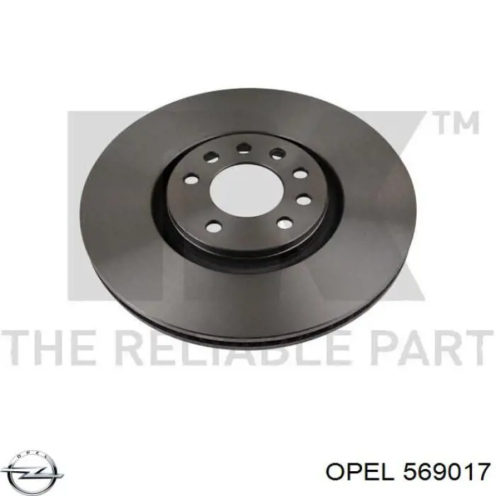 569017 Opel Диск тормозной передний