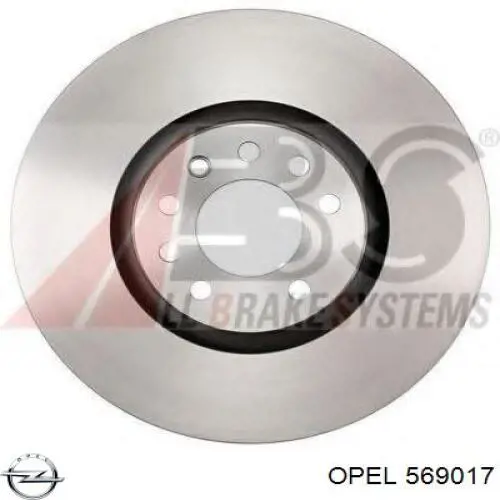 569017 Opel диск тормозной передний