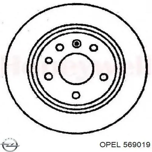569019 Opel диск тормозной передний