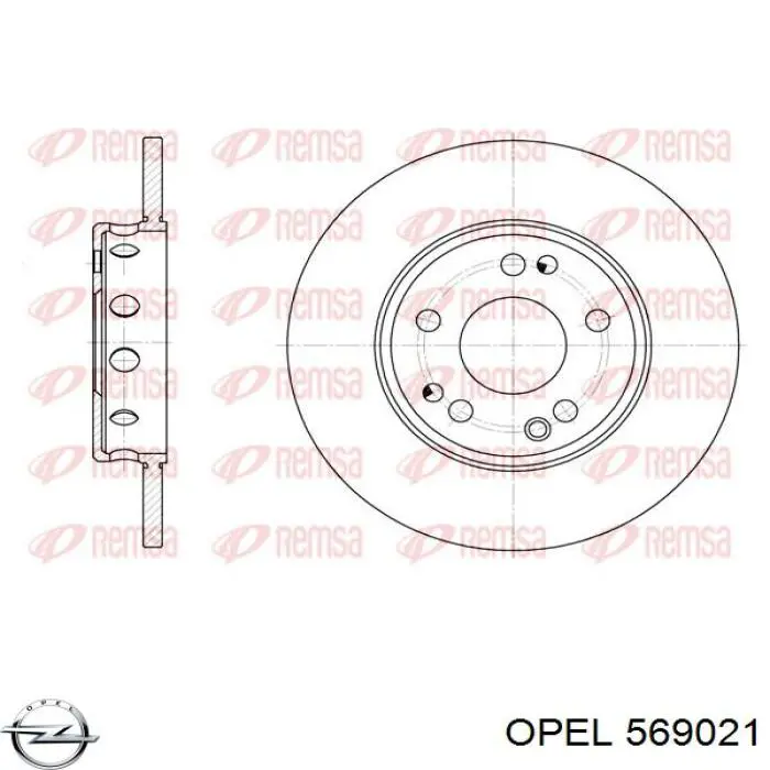 Купить 569021 Opel Ротор тормозной