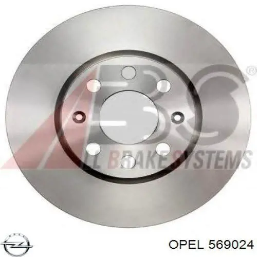 Передние тормозные диски 569024 Opel