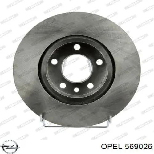 Передние тормозные диски 569026 Opel