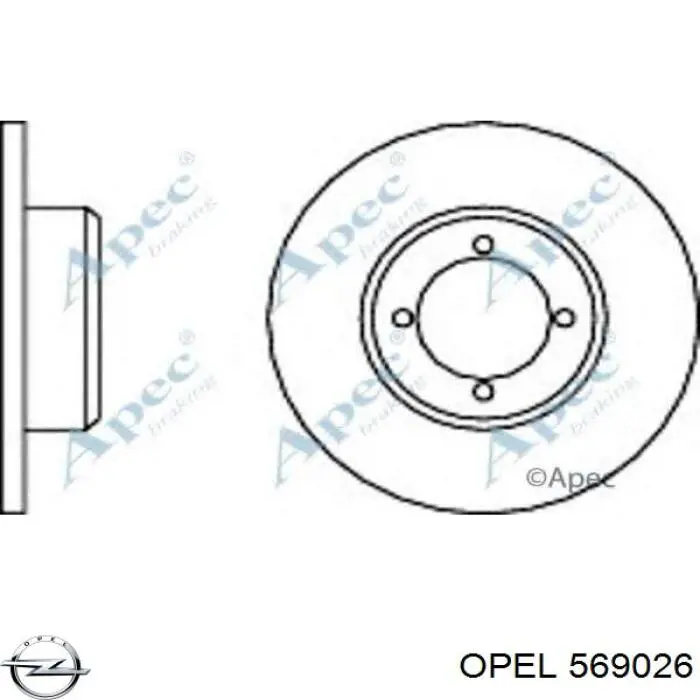 Тормоз дисковый передний Opel 569026 цена, от 23.79 USD
