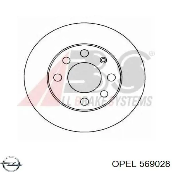 569028 Opel диск тормозной передний