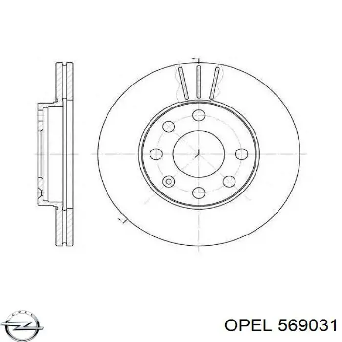 Купить 569031 Opel Ротор тормозной