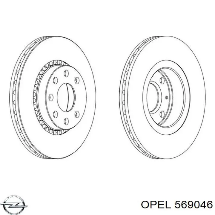 569046 Opel диск тормозной передний