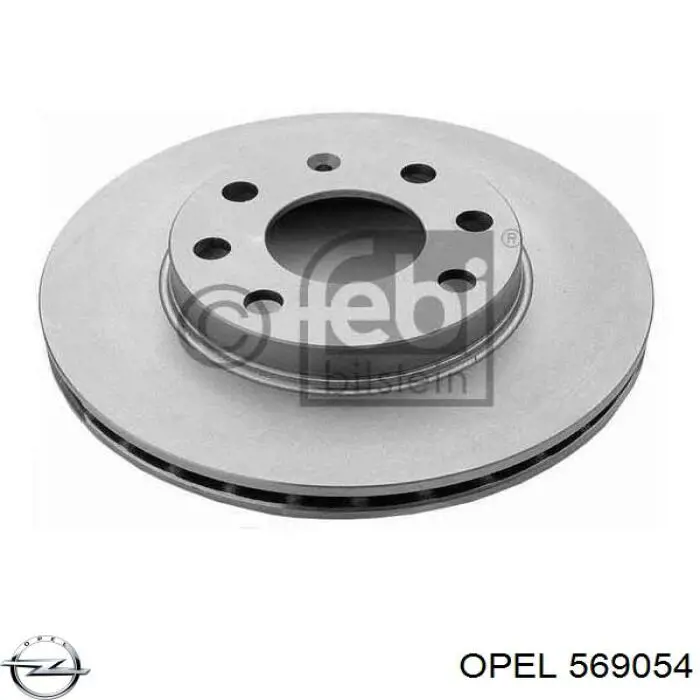 569054 Opel диск тормозной передний